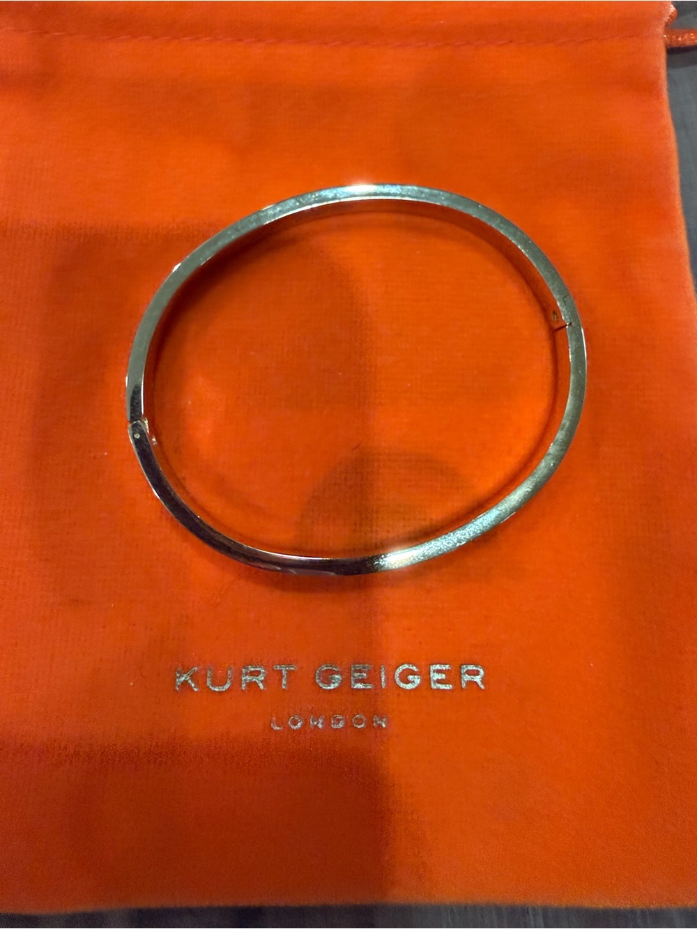Kurt Geiger Gold Hinged Bangle Bracelet